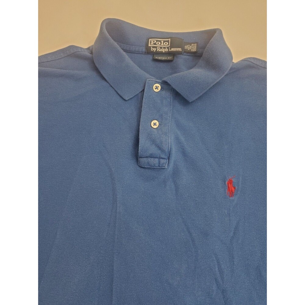 Polo By Ralph Lauren Men's Short Sleeve Custom Fit Polo Shirt, Blue, XL